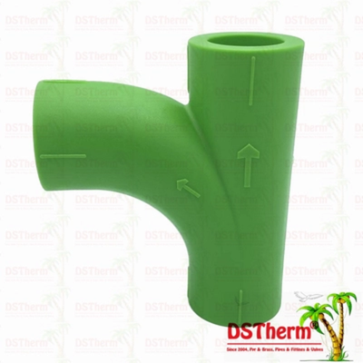 2.0MPa polypropylene PPR Type Slant Y Tee For Plastic Pipe