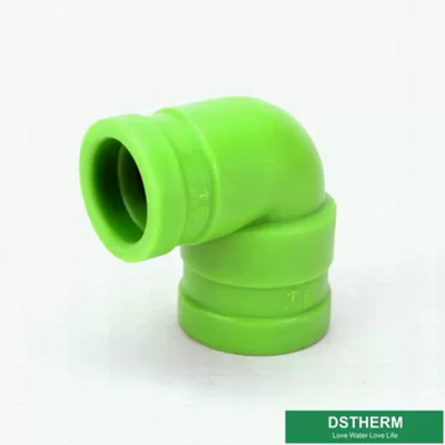 Green Plastic Water Pipe Size 20-160mm For Industrial Liquids Transportation Equal Elbow