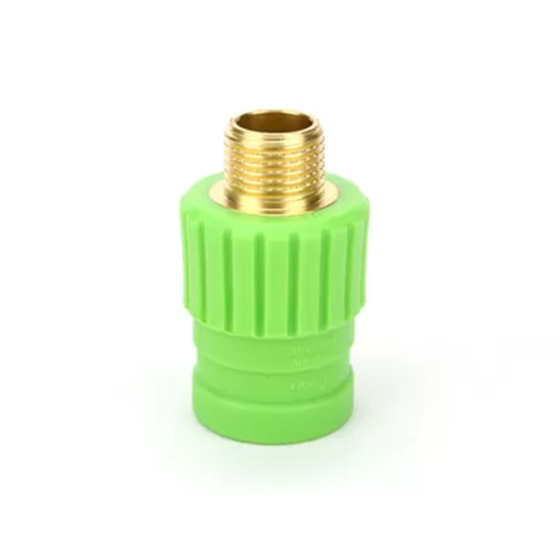 Green Ppr Pipe Accessories Fittings Male Threaded Coupling Heat