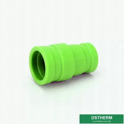 Green Hollow Plastic Water Pipe Size 20-160 mm PPR Pipe Fittings Coupler Casting Technics