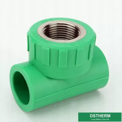 Green Female Threaded Tee Din 8077 Ppr Pipe Fittings