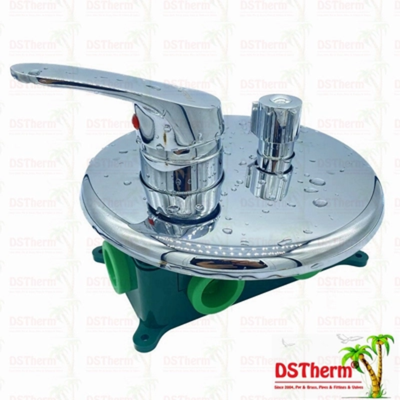 Five Ways Round Cover Ppr Mixer Shower Valve Cold Hot Water Balanced Valve