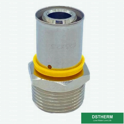 Brass Male Threaded Coupling Compression Fittings For Pex Aluminum Pex Pipe