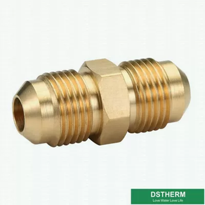 45 Degrees Brass Angle Flare Fitting Equal Threaded Union Coupling Pipe Fittings For Gas Use