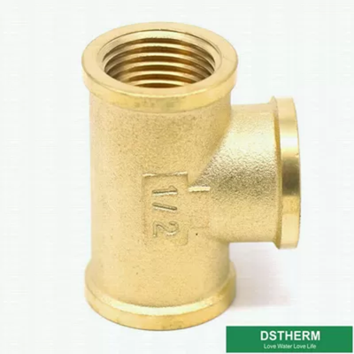 Pex Compression Brass Flared Fittings Female Threaded Tee Screw