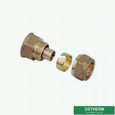 Pipeline Female Coupling PEX Brass Fittings For SS Tube