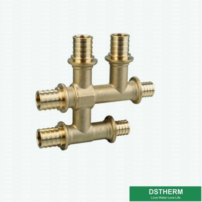 Male Threaded Double Cross Tee Brass Slide Fittings 1/2