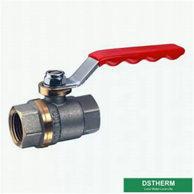 Customized Forged Brass Ball Valve Steel Handle Double Female Threaded Two Colors Ball Valve