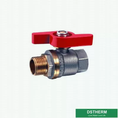 Customized Mini Forged Brass Ball Valve Butterfly Handle Male Female Threaded Brass Ball Valve