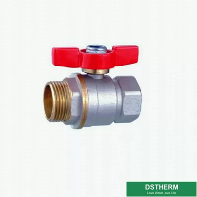 CW617N Forged Brass Ball Valve Butterfly Handle Male Female Threaded Brass Ball Valve