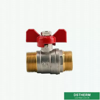 High Pressure Double Male Threaded Forged Brass Ball Valve Mini Brass Ball Valve