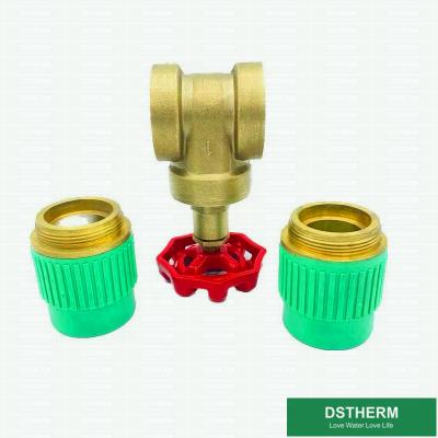 Concealed Brass Gate Valve With Ppr Connection Heat Insulation High Pressure Stop Valve