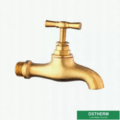 Original Brass Color Garden Tap Simple Design Brass Ball Bibcock Valve Brass Tap Brass Faucet