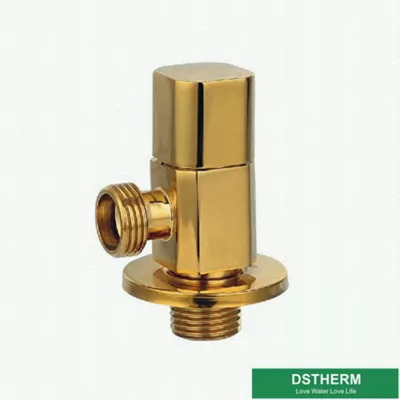 Luxury Bathroom Accessories Wall Mounted Gold Polish Brass Water Angle Valve With G1/2