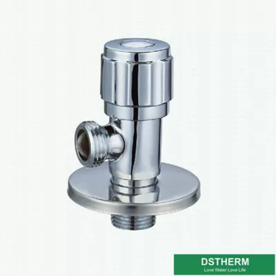 Chromed Wall Mounted Kitchen Basin Water Stop Round Handle Quick Open Bathroom Cock Valve Brass Angle Valve