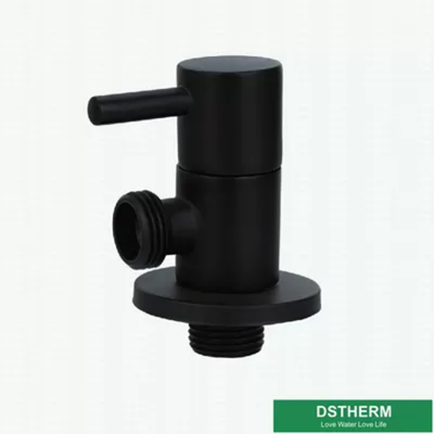 Luxury Bathroom Accessories Wall Mounted Black Polish Brass Water Angle Valve With G1/2