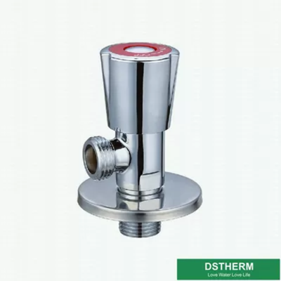 Hot Water Chromed Wall Mounted Toilet Water Stop Round Handle Quick Open Bathroom Cock Valve Brass Angle Valve