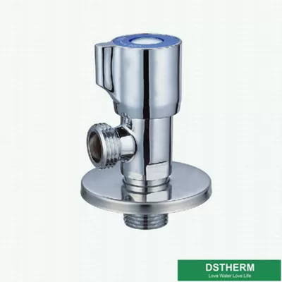 Chromed Wall Mounted Toilet Water Stop Round Handle Quick Open Bathroom Cock Valve Brass Angle Valve