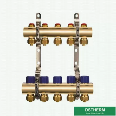 3 Loops To 12 Loops Brass Manifold Floor Heating For Pex Pipe