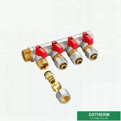 Floor Heating System Water Mixer Valve Brass Manifolds Two Ways Three Ways to Six Ways