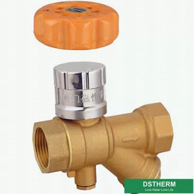 HVAC System PN25 Thread Lockable Brass Radiator Valve