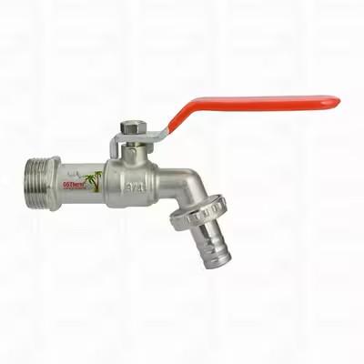 Medium Versatile Ball Bibcocks With BEST ANTI-RUST DACROMET HANDLE Faucet Water Tap Spigot 1/2