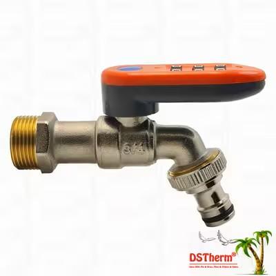 Chrome Plated Lockable Handle Ball Bibcocks New Design Luggage-style mechanical lock 1/2